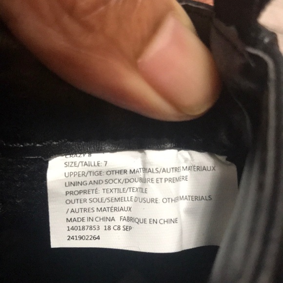 Crazy 8 Black Toddler Moto Boots - Picture 8 of 8